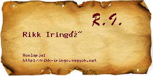 Rikk Iringó névjegykártya
